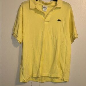 Lacoste Yellow Polo Shirt Classic Piqué Design